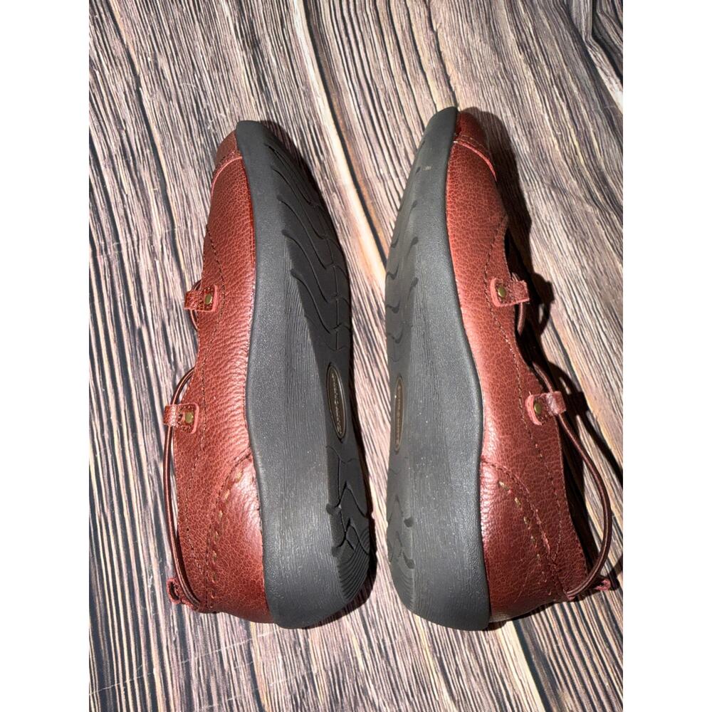 Earth Origins Women’s Leather Mary Jane Flats Burgundy Size 7M - Picture 8 of 9